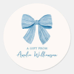 Adesivo Arco Azul Personalizado Clássico Elegante Um Prese