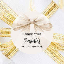 Adesivo Arco beige creme obrigado seu Chá de panela