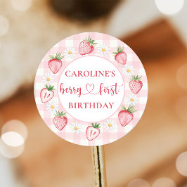Adesivo Arco Berry First Strawberry Birthday Sticker