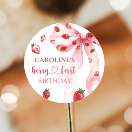 Adesivo Arco Berry First Strawberry Birthday Sticker