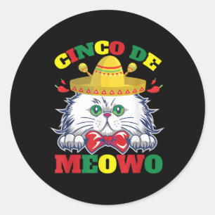 Adesivo Arco Branca Engraçado Coluna Cinco De Mayo Gatinho