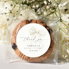 Adesivo Arco Branco Elegante Rascunho Agradecimento Festa