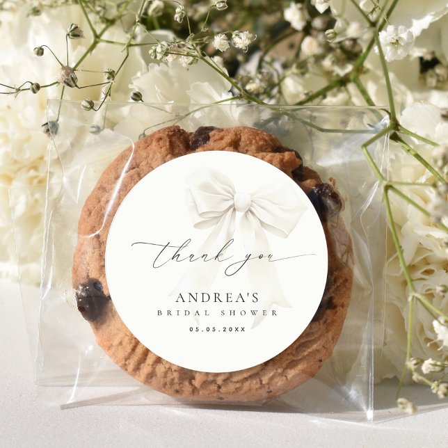 Adesivo Arco Branco Elegante Rascunho Agradecimento Festa  (Criador carregado)