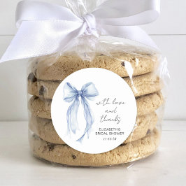 Adesivo Arco Coquete Azul Obrigado Chá de Noiva