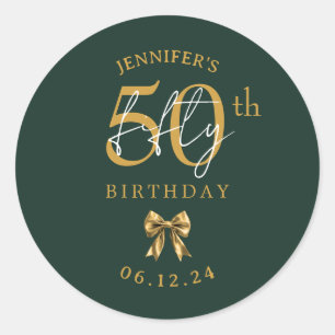 Adesivo Arco Coquete Dourado Aniversário de 50 anos Festa