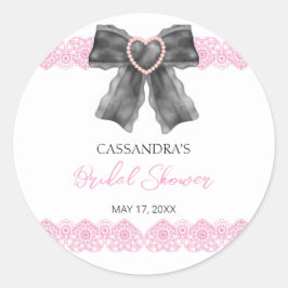 Adesivo Arco Coquete Preto Bridal Shower Rosa Lace 