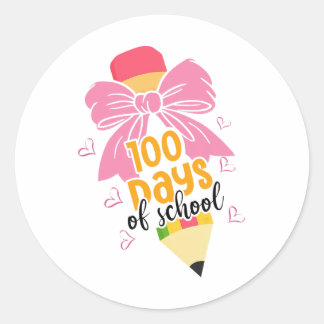 Adesivo Arco Coquette 100 Dias De Lápis Escolar 100 Dias T