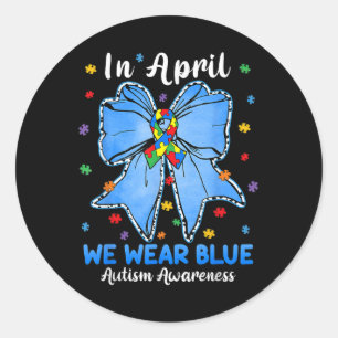 Adesivo Arco Coquette Em Abril Vestimos Awarenes Azul Auti