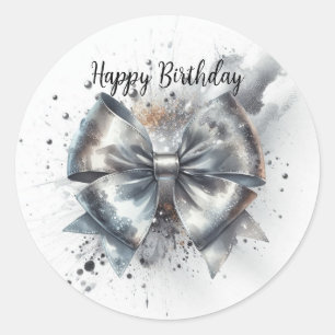 Adesivo Arco Coquette Metálico Prateado Aniversário
