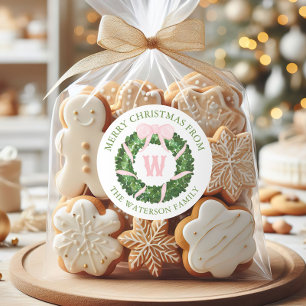 Adesivo Arco Cor-de-Água Rosa Cinza Traço de Natal Present