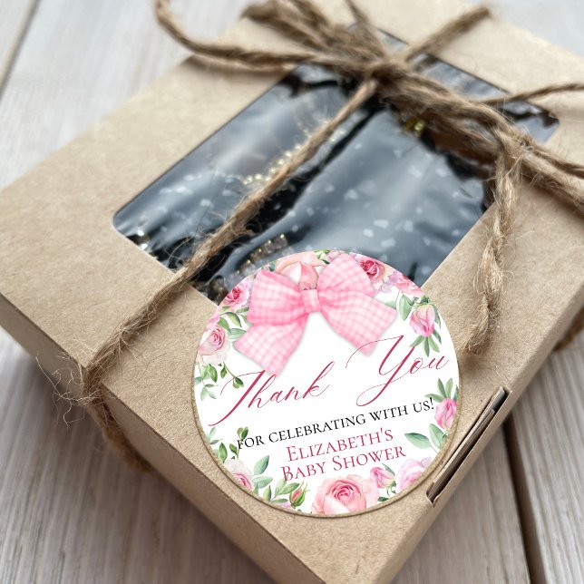 Adesivo Arco cor-de-rosa e Rosas elegantes Obrigado (Criador carregado)