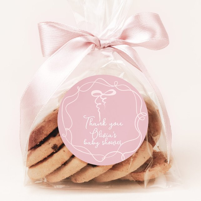 Adesivo Arco cor-de-rosa ondulado quadro elegante chá meni (Criador carregado)