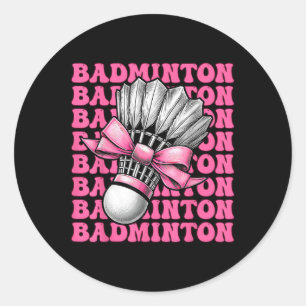 Adesivo Arco de Badminton Jogadora Shuttle Girl Mãe Pin
