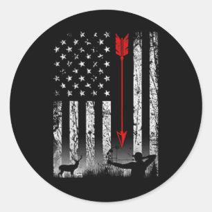 Adesivo Arco De Bandeira Americano Caçando Design Patrióti