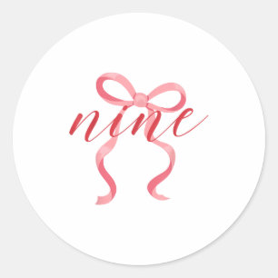 Adesivo Arco de Coquete Pink Girl de 9 Anos de Idade Anive