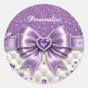 Adesivo Arco de Coração com Brilho Roxo Design Personaliza