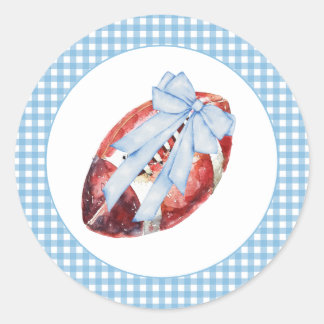 Adesivo Arco de futebol Blue & White Gingham