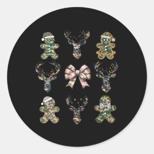 Adesivo Arco de Natal Camo Coquette Gingerbird Reindeer H