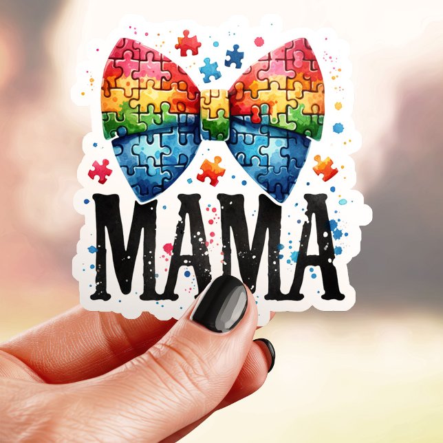 Adesivo Arco de Peça de Puzzle da Mãe Autista (Criador carregado)