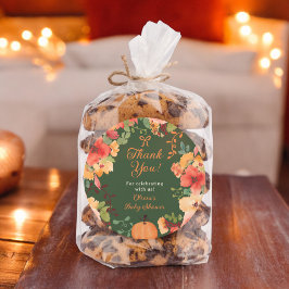 Adesivo Arco de queda Boho Bompkin obrigado floral chá de 