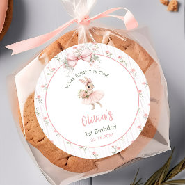Adesivo Arco de Rosa e Floral Some Bunny is One 1º Anivers