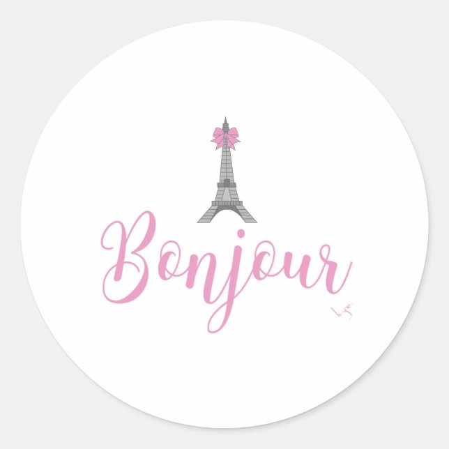 Adesivo Arco de torre Bonjour-Eiffel exclusivo (Frente)