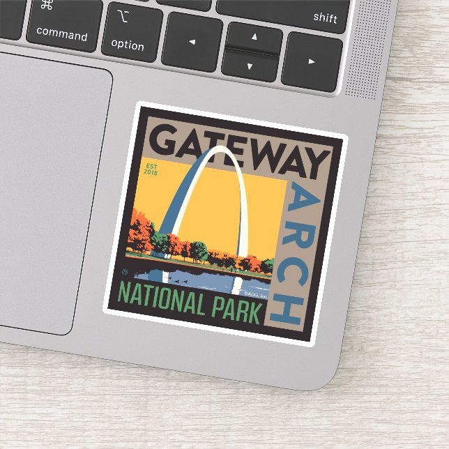 Adesivo Arco do gateway | Ruas Louis, Missouri (Detalhe)