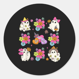 Adesivo Arco Fantasma Retro Coquette Boo Flores de Abóbora