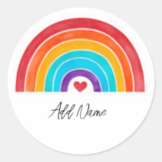 Adesivo Arco-Íris - Adicione seu nome