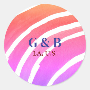 Adesivo Arco-íris amarelo rosa adicionar nome do casal loc