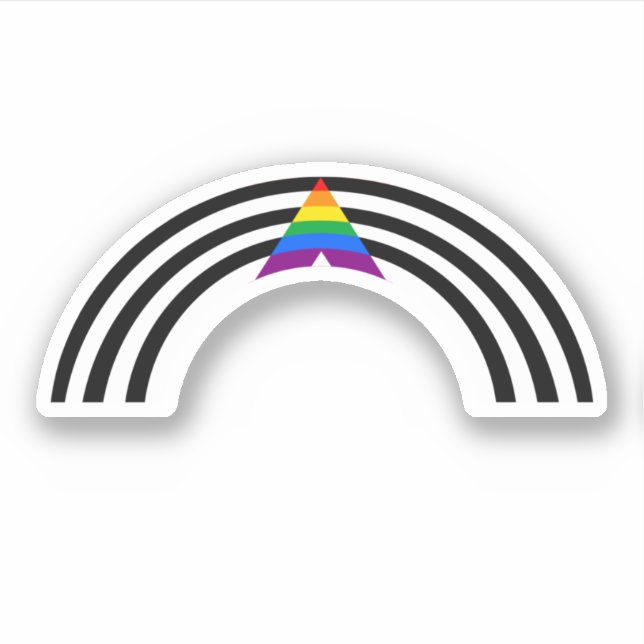 ADESIVO ARCO-ÍRIS APOIADOR LGBTQ (Frente)