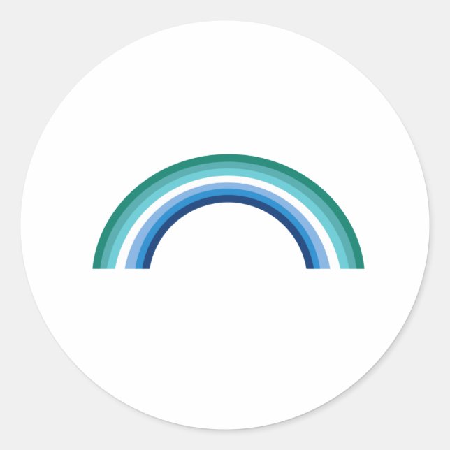 Adesivo Arco-íris Azul Gay Masculino (Frente)