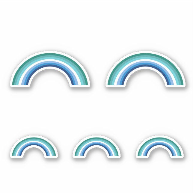 Adesivo Arco-íris Azul Gay Masculino (Frente)
