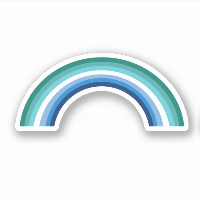 Adesivo Arco-íris Azul Gay Masculino (Frente)