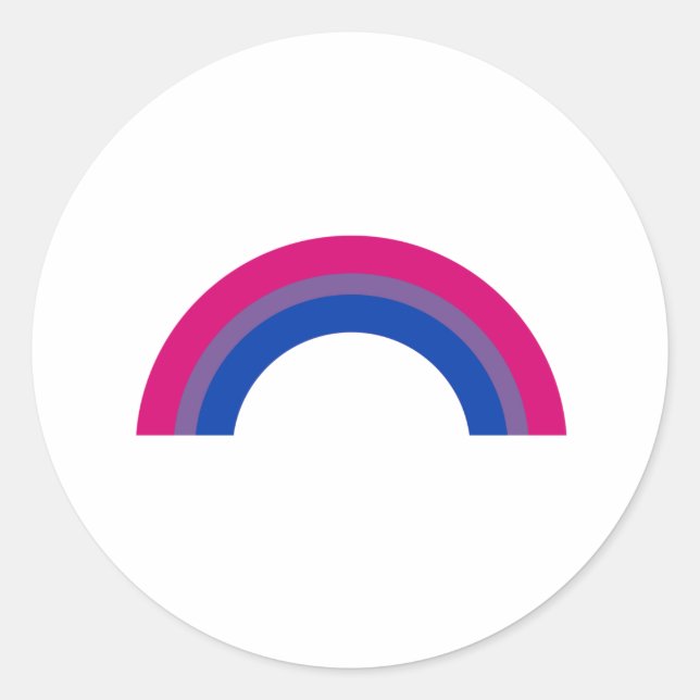 Adesivo Arco-íris Bissexual (Frente)