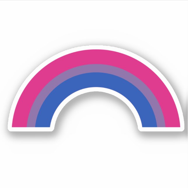 Adesivo Arco-íris Bissexual (Frente)
