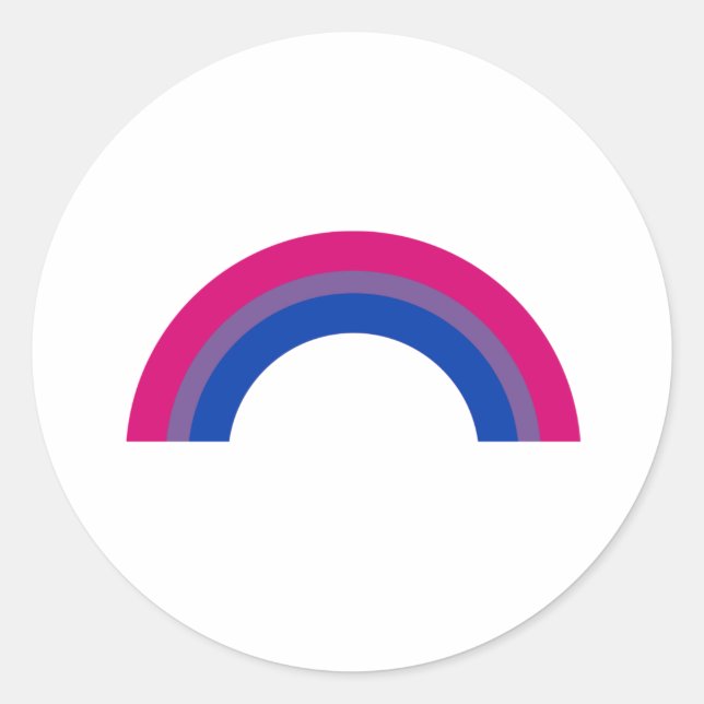 Adesivo Arco-íris Bissexual (Frente)