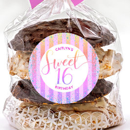 Adesivo Arco-íris com brilho doce 16 anos