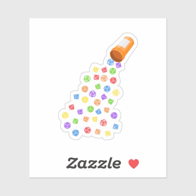 Adesivo Arco-Íris Conjunto de Pílulas Tabletop RPG (Folha)