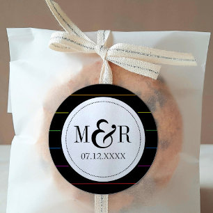 Adesivo Arco-íris das riscas no casamento contínuo do