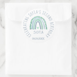 Adesivo Arco-íris de bico verde-mint e azul