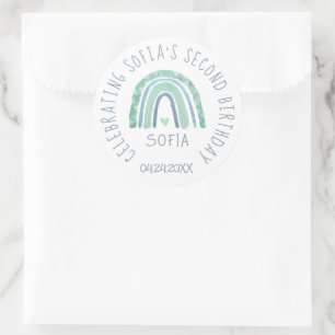 Adesivo Arco-íris de bico verde-mint e azul