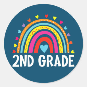 Adesivo Arco-Íris De Segundo Grau De Volta Ao segundo Da E
