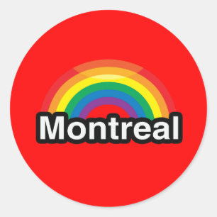 ADESIVO ARCO-ÍRIS DO ORGULHO DE MONTREAL LGBT