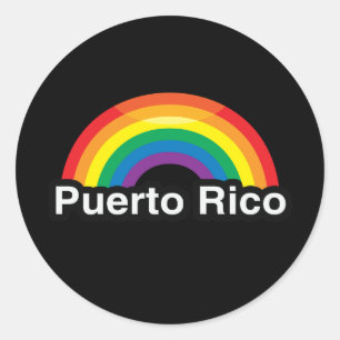 ADESIVO ARCO-ÍRIS DO ORGULHO DE PUERTO RICO LGBT