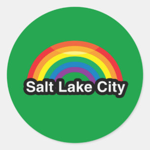 ADESIVO ARCO-ÍRIS DO ORGULHO DE SALT LAKE CITY LGBT