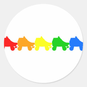 Adesivo arco-íris do skate de rolo