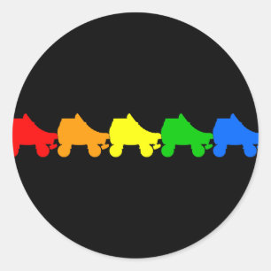 Adesivo arco-íris do skate de rolo