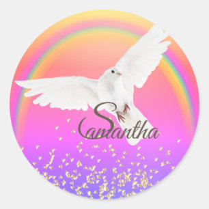 Adesivo Arco-íris e relva dourada