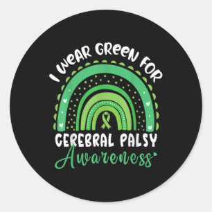 Adesivo Arco-Íris Em Março Vestimos Cerebral Verde Palsy A